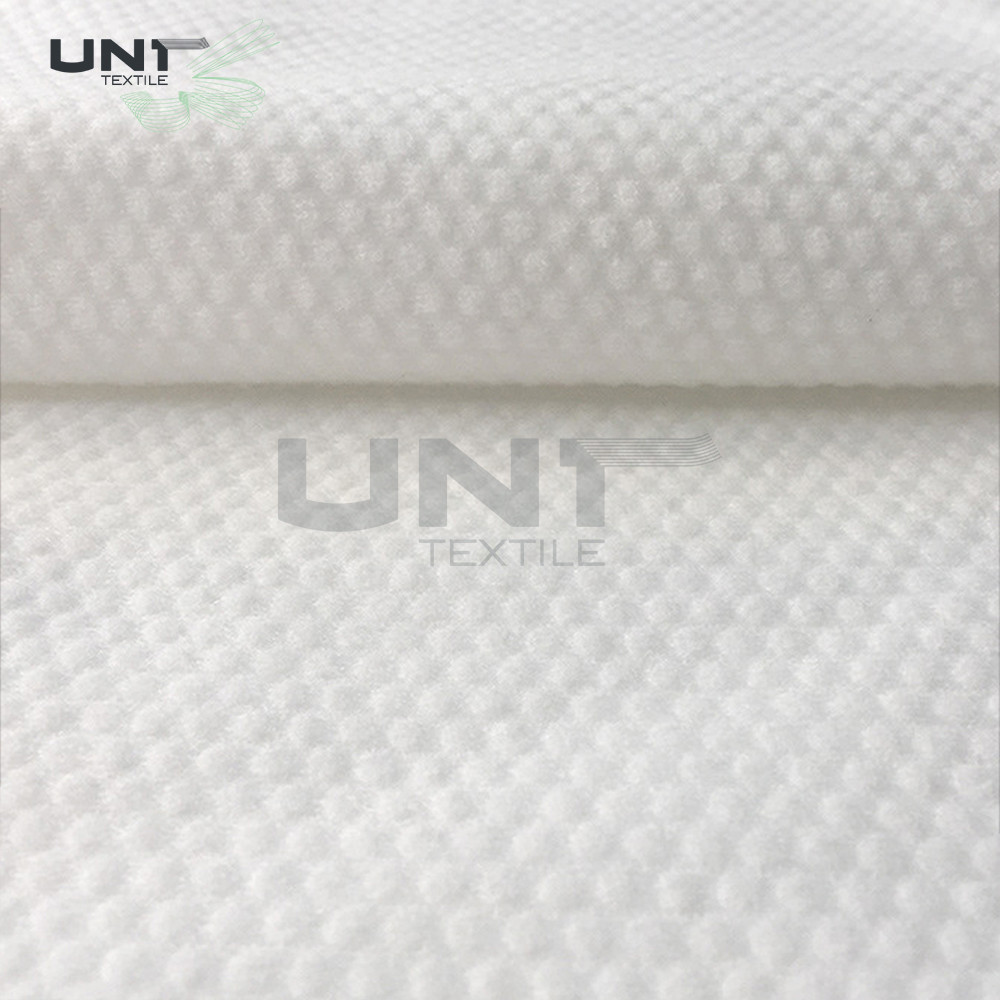 80gsm Pearl Dot Spunlace Nonwoven Fabric White Color Dirt Absorption