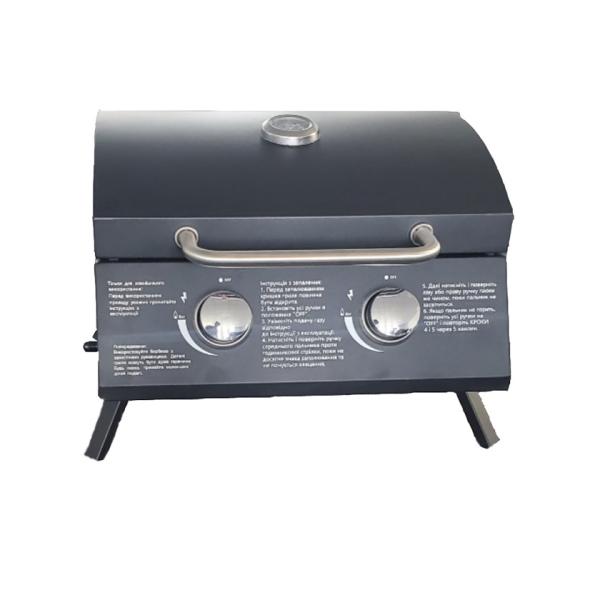 Metal Housing Smokeless Propane 2 Burner Rotisserie Bbq Barbecue Oven Stove