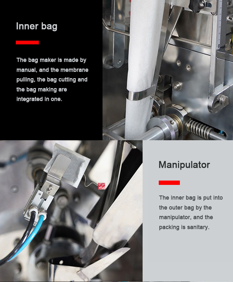 Mixed Flower Tea Inner Filter Paper Tea Bag With String And Tag Packing Machine with 1