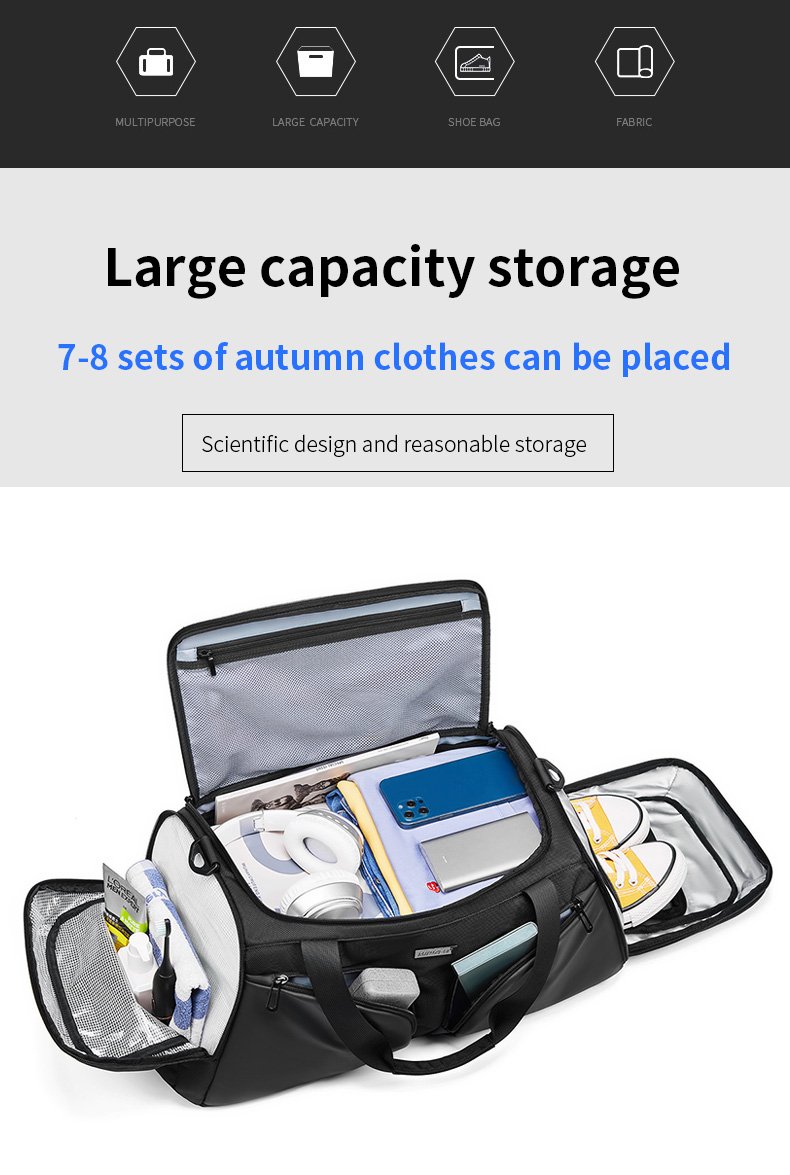 New factory wholesale duffle bag large capacity custom gym sports bag outdoor waterproof travel bag men