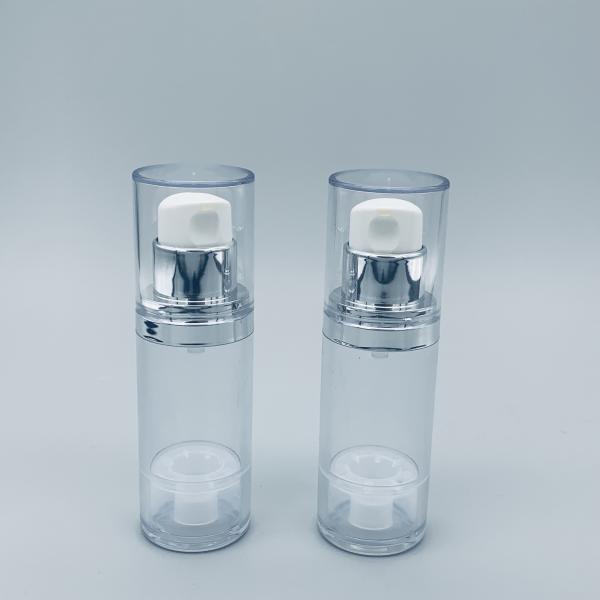 Buy cheap Silver transparent cosmetic packaging lotion essence PP airless lotion pump bottle from wholesalers