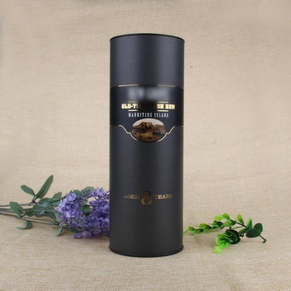 Buy cheap Empty Cylinder Paper Tube Box For Wine Bottles Packaging With Metal Lid from wholesalers