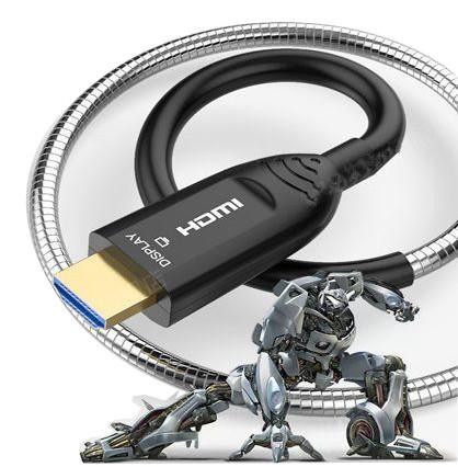 Buy cheap Armored HDMI 2.0 hybrid fiber optical cable from wholesalers