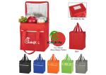 Colorful Non Woven Cooler Bag Portable Folded Insulated Tote Lunch Bag