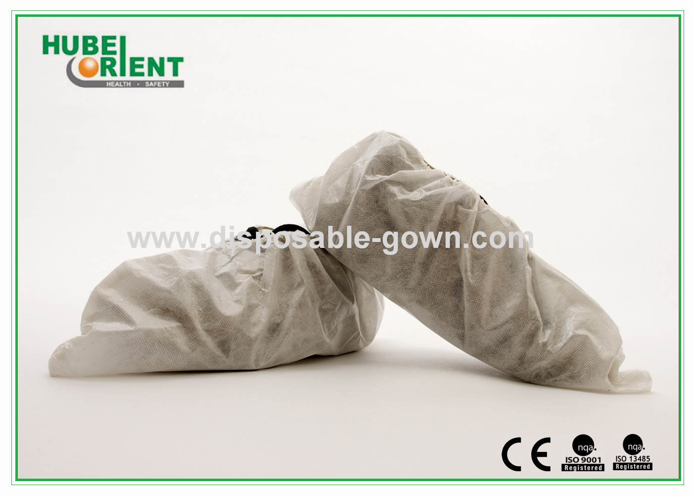 No Reusable Nonwoven Shoe Covers With Elastic Rubber Mouth