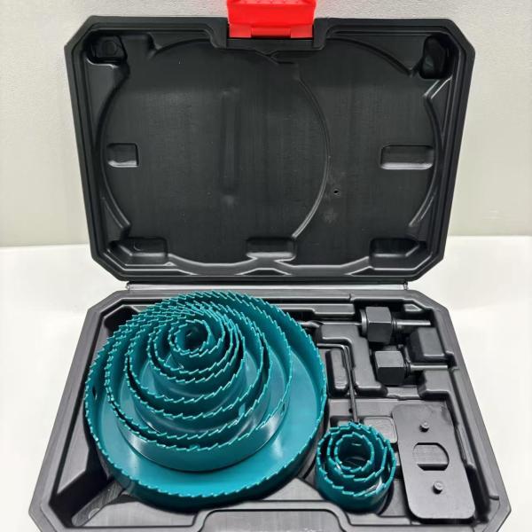 Buy cheap OEM 16PC 50# High Carbon Steel Hole Saw Set Black Oxide from wholesalers