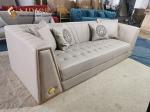 Custom Living Room 3 Seater Leather Couch Sofa ISO9001 Certificate