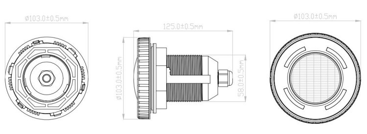 Surface Mounted 12 Volt 3W IP68 ABS Low Voltage LED Lights For Swimming Pool Vinyl