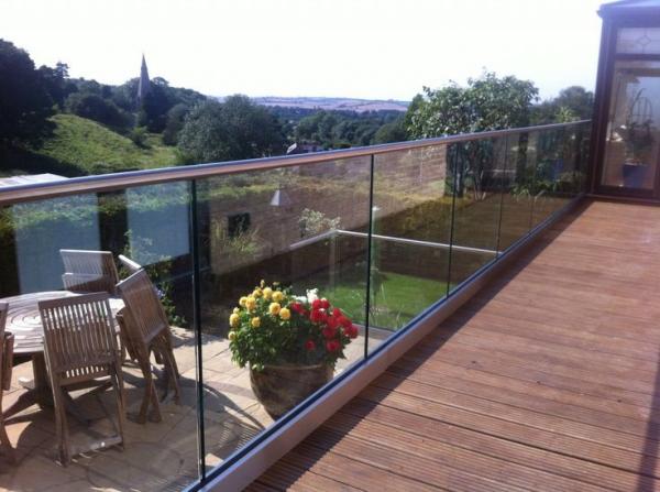 Buy cheap U Channel Frameless Glass Railing Apartment House Staircase / Stairwell Brushed Finish from wholesalers