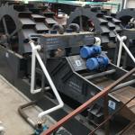 Single Wheel Sand Washing Unit , Gravel Washing Machine With 40mm PU Screen