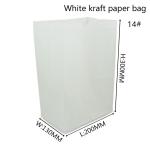 Recyclable 60gsm 70gsm White Kraft Paper Carry Bags For Food Packaging