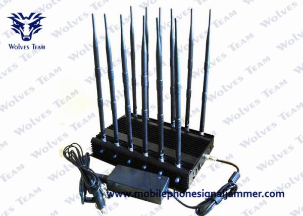 Buy cheap 12 Band Jammer GSM DCS Rebolabile 3G 4G WIFI GPS and RF Bugs from 130 to 500 Mhz from wholesalers