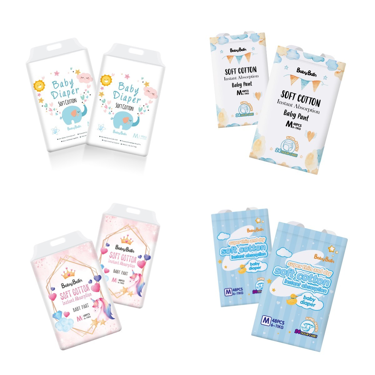 Eco Friendly Disposable Baby Diaper Japan SAP 450x320mm Non Woven Fabric
