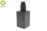 Square Glass Foundation Bottle , 120ml Matte Black Makeup Foundation Containers