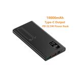 Outdoor Portable 10000mah PowerBank LED Display PD QC3.0 22.5W Fast Charge Slim