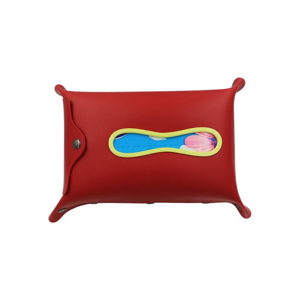 Buy cheap PU Leather Black Luxury Sun Visor Car Tissue Box 8.86 Inches from wholesalers