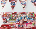 Kids Birthday Party Decoration Set Pirate Theme Party Supplies Baby Birthday