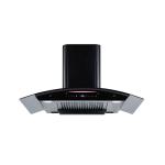 Sleek Curved Glass Cooker Hood Range 1200 Cfm Arc Shape