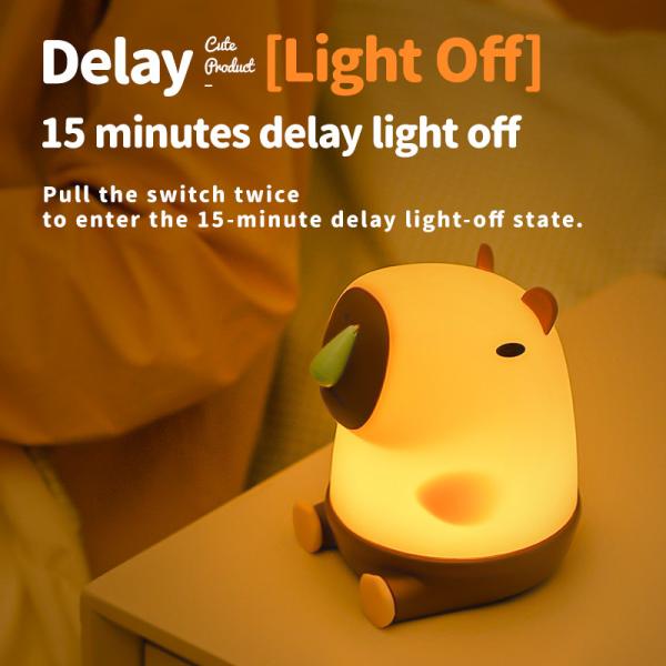 Buy cheap Wholesale Capybara Night Light Cute Animal Night Lamp Snottybara Silicone Touch Lights Decor Portable Rechargeable For Kids from wholesalers