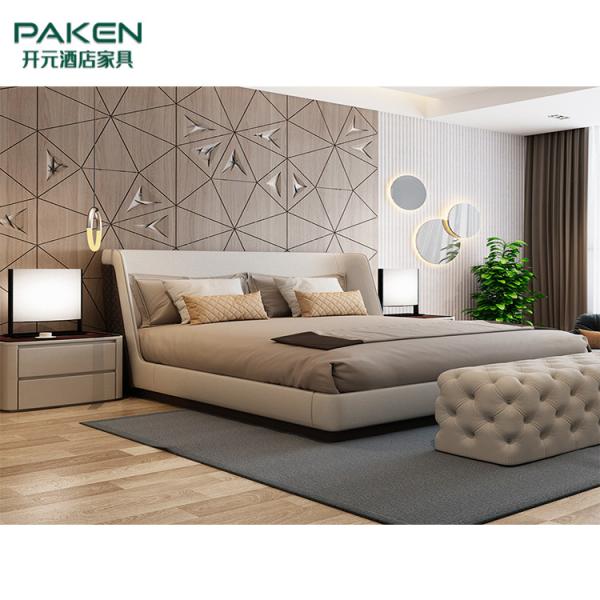 Buy cheap Customize Modern Villa Furniture Bedroom Furniture& Modern Style Bed With Ivory Color from wholesalers