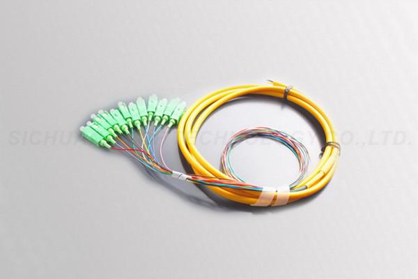 Buy cheap SC / APC Fiber Optic Pigtail 12 Colorful Bundle Telcordia GR-1209 Certification from wholesalers