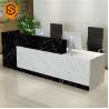 Buy cheap Seamless Joint Solid Surface Furniture 2 Person Custom Built Reception Desk from wholesalers
