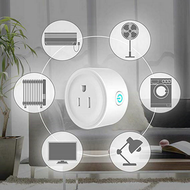 Smart WiFi Power Plug Outlet Socket with 2PCS USB Port App Control Timer Function Compatible with Amazon Alexa Google