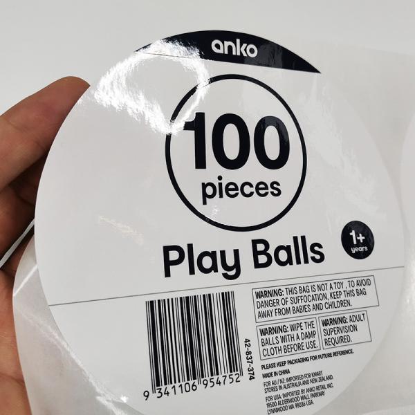 Buy cheap BOPP Packaging Label Stickers Synthetic CMYK Round Removable Sticker Paper from wholesalers
