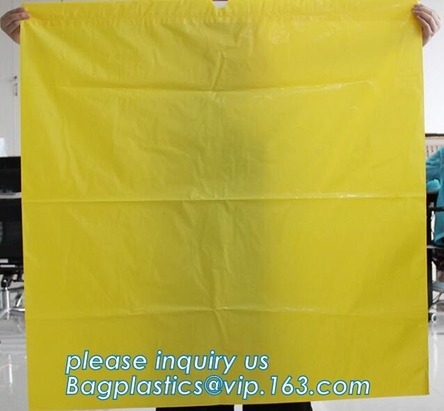 Large Drawstring Biohazardous Waste Bags, Nice printing red incinerate waste bag, Biohazard Bags Medical Waste Bags with