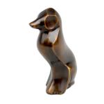 Black Color Cat Shaped Urn , Unique Cat Urns Metal Brass Material American Style