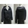 Buy cheap Warm Short Quilted Bomber Jacket Black Polyester Lightweight Jacket Cotton Wadded Outwear from wholesalers