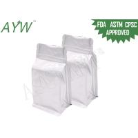 Buy cheap Quad Sealing Coffee Tea Bags Glossy White , Stand Up Zipper Bag For Food Storage product