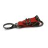 Buy cheap 2cm Red Leather Key Chain Gun Color Alloy Material Adjustable ODM from wholesalers