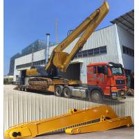 Buy cheap Excavator Long Reach Attachment Boom Arm 18m 16m Yellow Color High Effective product