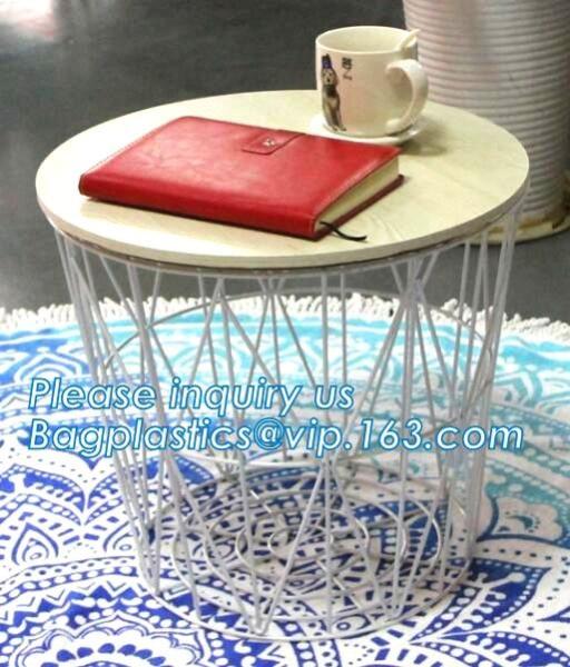 Commercial use stylish marble top metal wire square coffee table, Steel wire