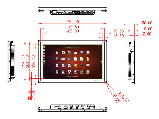 18.5-Inch Integrated Linux Screen for Transportation Systems and Smart Equipment