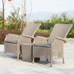Garden Chair for Outdoor Furniture Plastic High Back Coffee Dining Arm Chair in