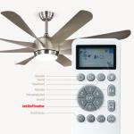 60 Inch ABS 8 Blade Luxury Modern Nordic Ceiling Fan , BLDC LED Ceiling Fan With