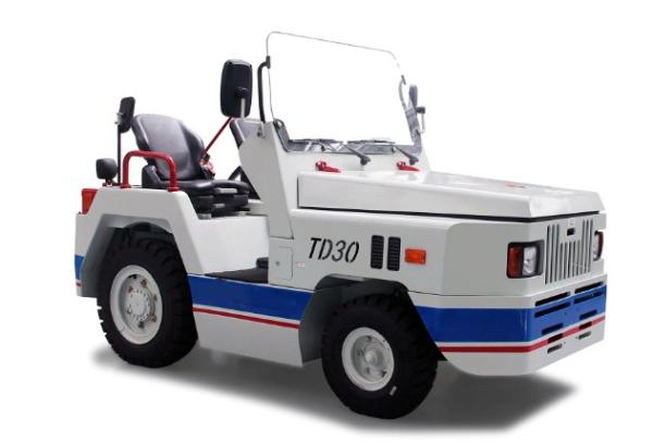 Buy cheap TD30 White Color Steel Electric Aircraft Tow Tractor , Electric Platform Truck Electric Tow Tugs from wholesalers