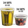 Buy cheap 8,16,32oz Plastic Deli Containers With Lids,Freezer Food Storage Containers Airtight,Disposable Take Out Deli Cups from wholesalers
