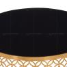 Buy cheap Round Black Dia 95cmx40cm SS Coffee Table Glass Top Stainless Steel base from wholesalers