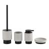Buy cheap White Polyresin Terrazzo Bathroom Accessories Bath Countertop Set Round Terrazzo Soap Dispenser from wholesalers