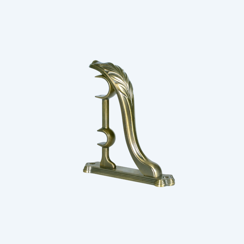 Anti Brass Color Hot Sale Metal Curtain Poles Curtain Rod Set Adjustable Double Curtain Rod