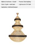 Top luxury Staircase Chandelier Lighting Large Home Decoration Crystal black