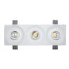 Buy cheap Grille White Recessed Downlights 3×5W Trimless LED Downlights from wholesalers