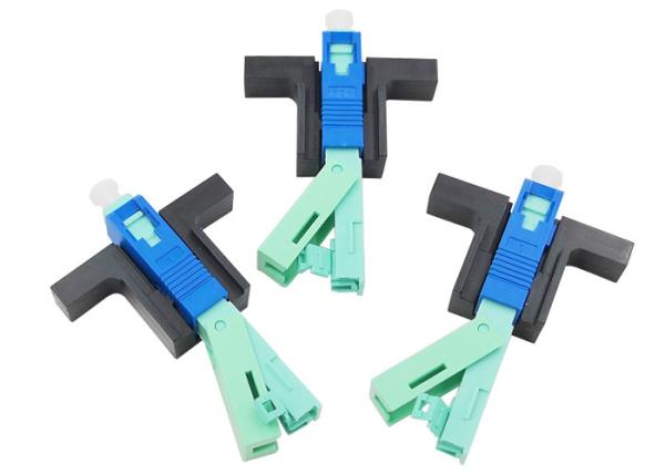 Crimp Ceramic V Slot SC UPC Fiber Optic Fast Connector Quick Single Mode FTTH