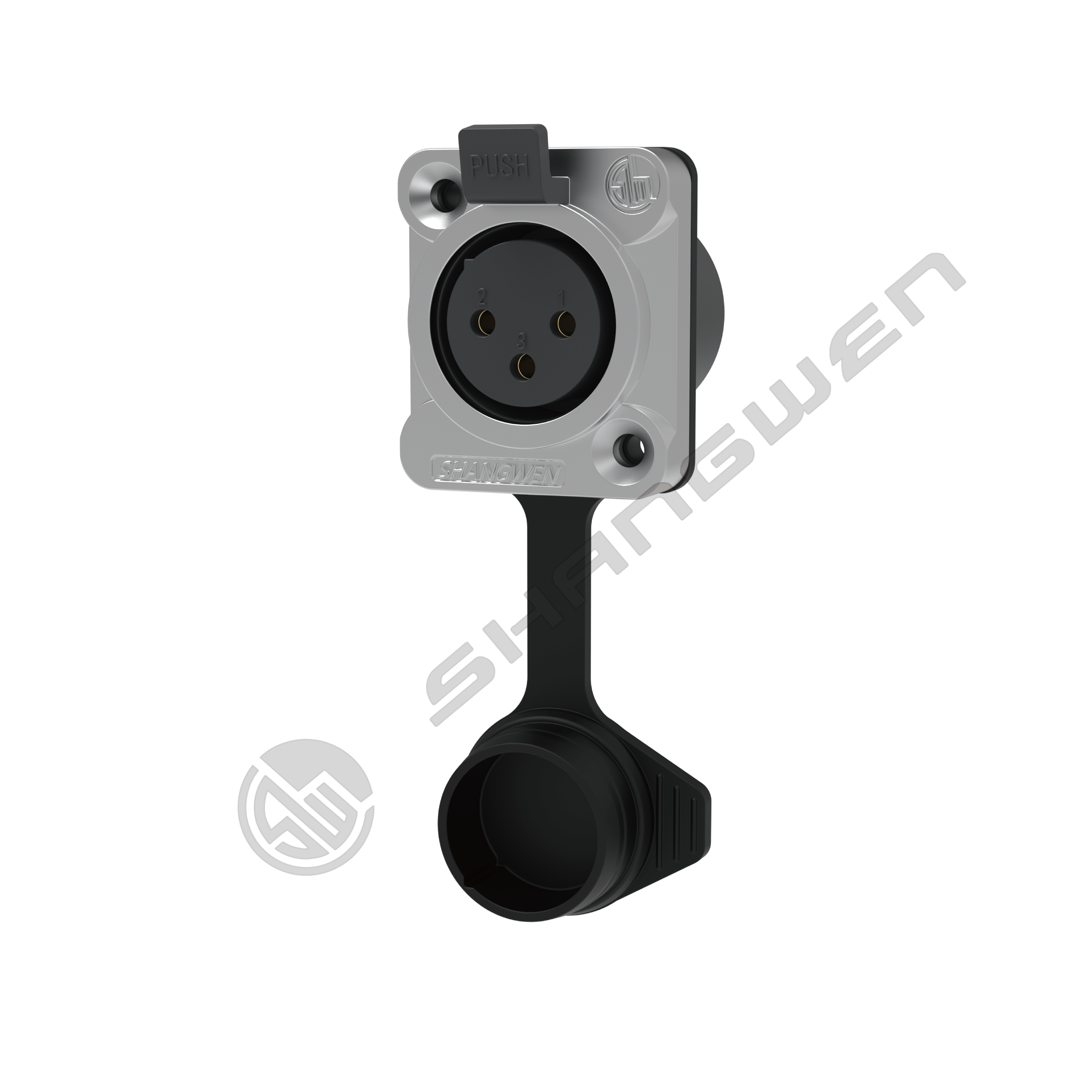 Outdoor Waterproof 3 Pin XLR Plug Female Socket Adapter Alloy Material DMX Panel Mount Audio Wire Connector Copper for Power