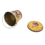 Small Candy Tin Bucket With Lid And Handle 108*95mm Food Metal Tin Container