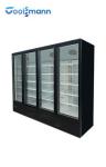1700L Glass Door Display Freezer , LED Glass Front Drink Fridge 2m Height
