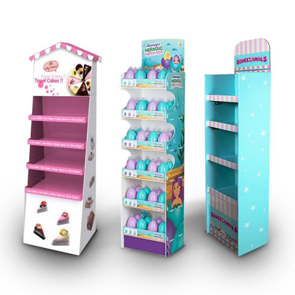 Quality three trays floor display stands rack with base for sale